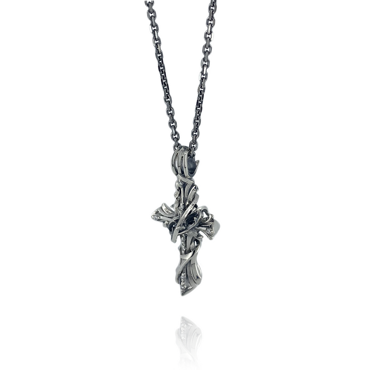 THORN CROSS DIAMOND PENDANT M