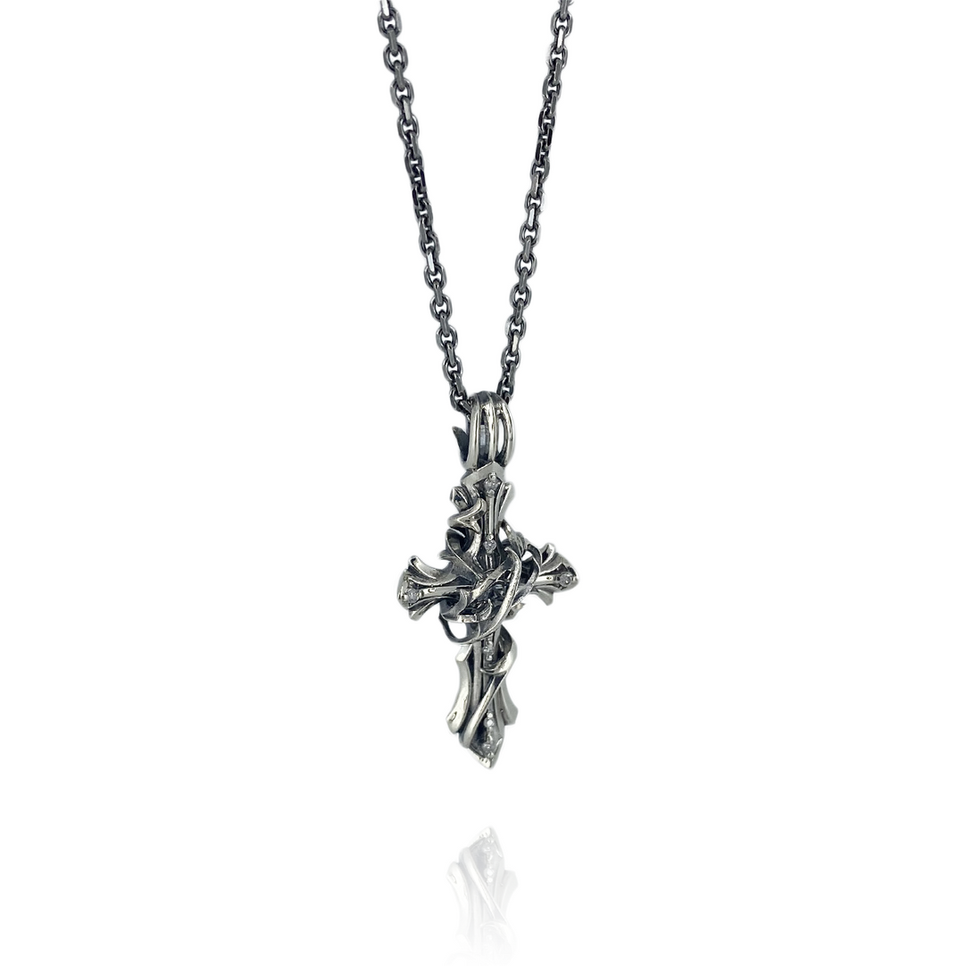 THORN CROSS DIAMOND PENDANT M