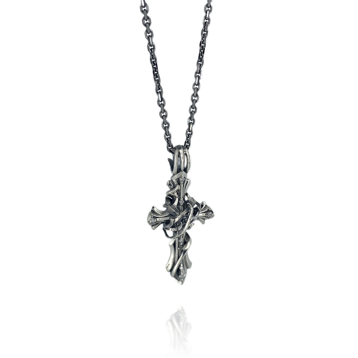THORN CROSS DIAMOND PENDANT M