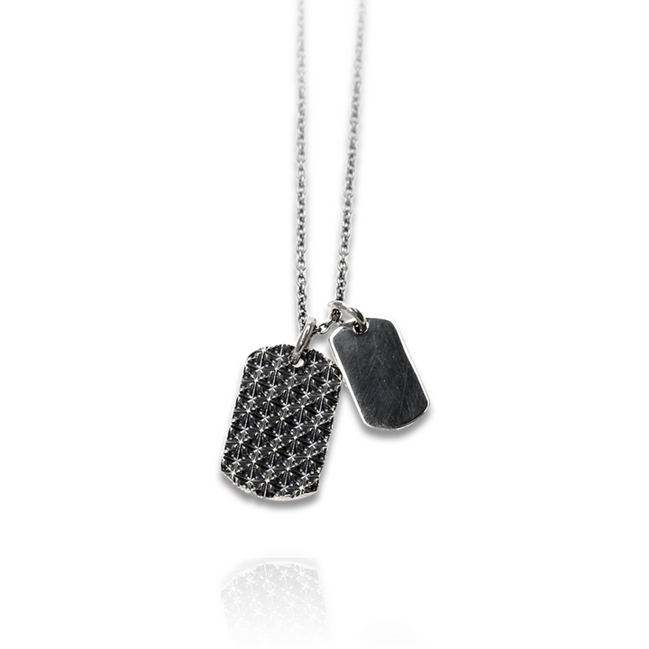 TRIPLE X STUDS DOG TAG PENDANT