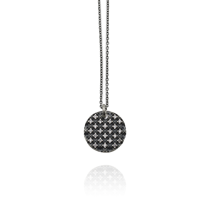 TRIPLE X STUDS COIN MELEE PENDANT