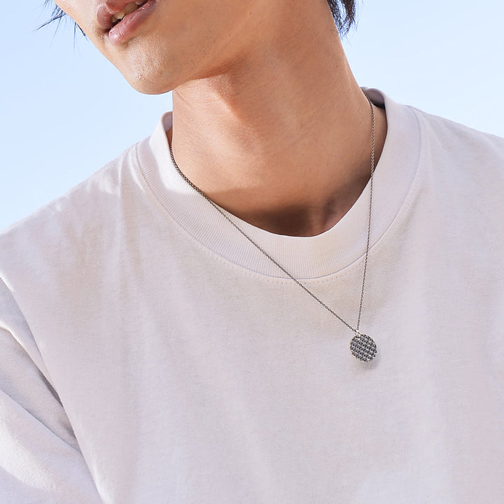 TRIPLE X STUDS COIN MELEE PENDANT