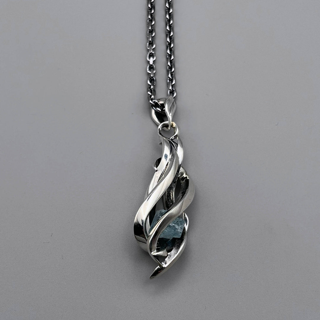 TENTACLES EDITION PENDULUM GEM STONE PENDANT AQUAMARINE