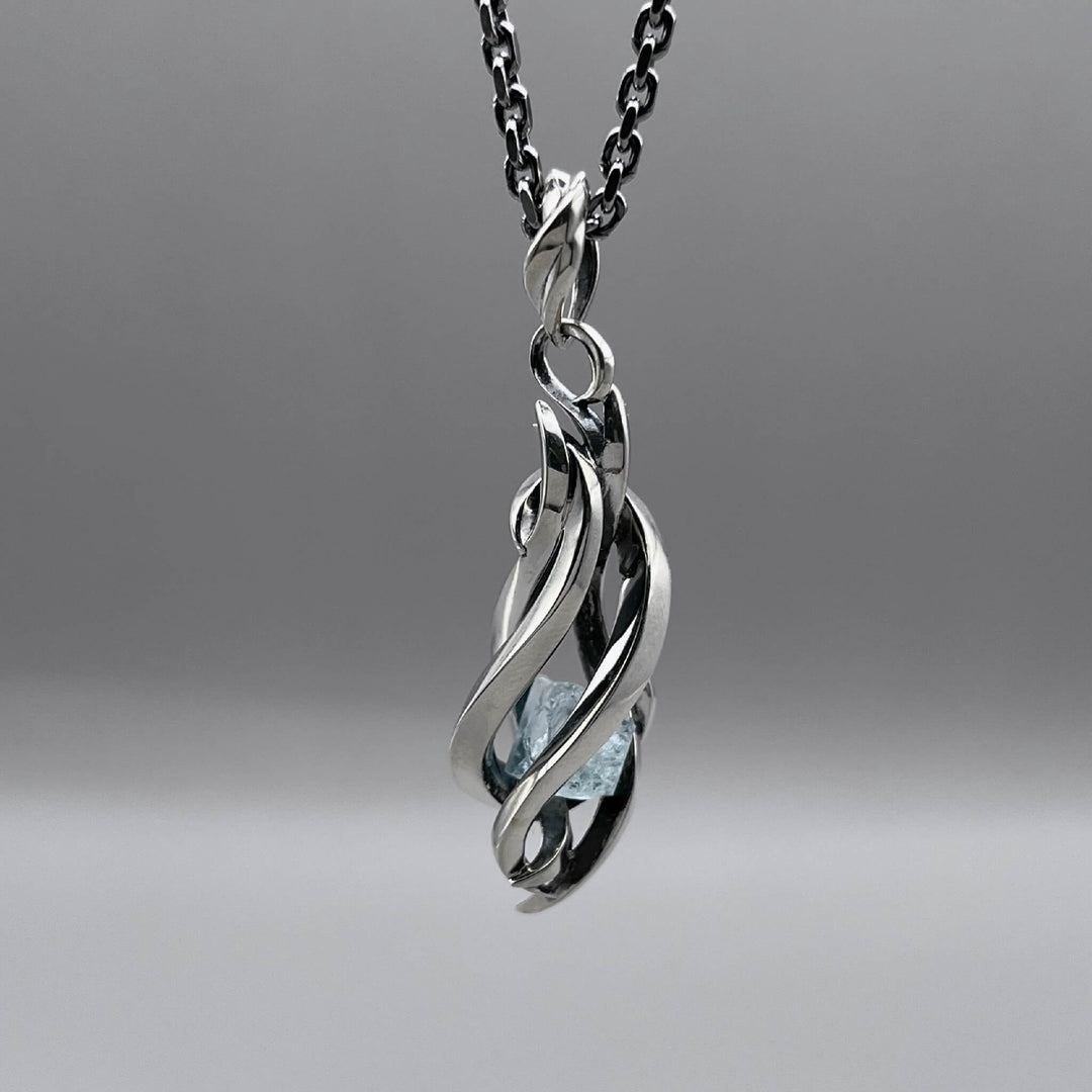 TENTACLES EDITION PENDULUM GEM STONE PENDANT AQUAMARINE
