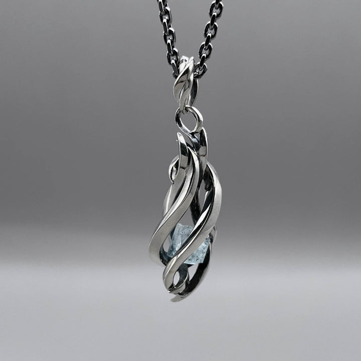 TENTACLES EDITION PENDULUM GEM STONE PENDANT AQUAMARINE