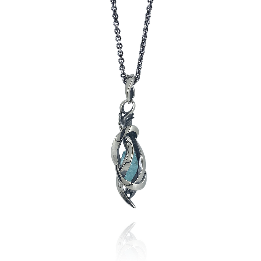 TENTACLES EDITION PENDULUM GEM STONE PENDANT AQUAMARINE