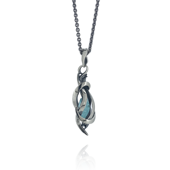 TENTACLES EDITION PENDULUM GEM STONE PENDANT AQUAMARINE