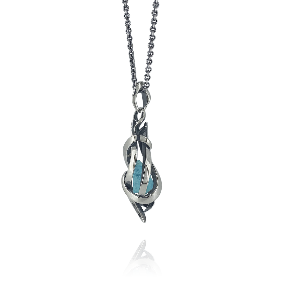 TENTACLES EDITION PENDULUM GEM STONE PENDANT AQUAMARINE