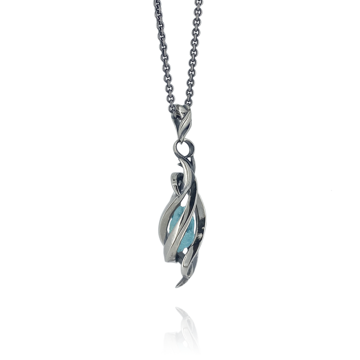 TENTACLES EDITION PENDULUM GEM STONE PENDANT AQUAMARINE