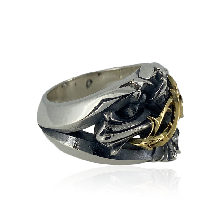 THORN CROSS RING K10YG × SV / XR-015
