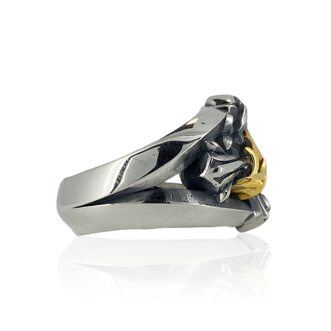 THORN CROSS RING K10YG × SV / XR-015