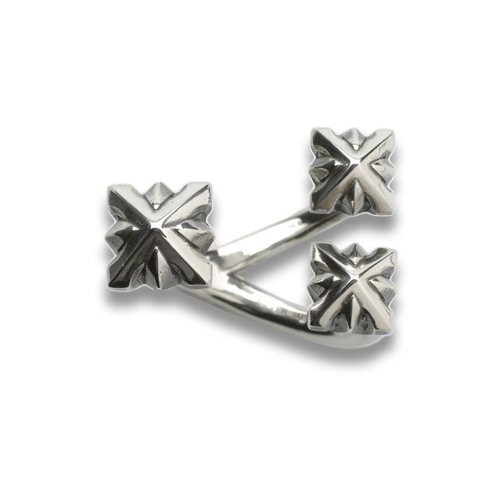 TRIPLE X 3 STUDS FREE RING