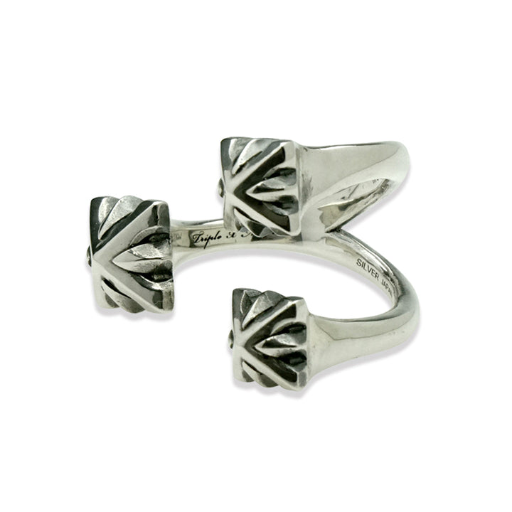 TRIPLE X 3 STUDS FREE RING