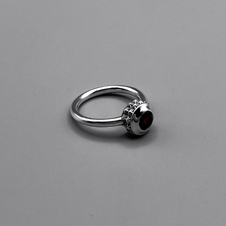 TRIPLE X STUDS SOLITAIRE BIRTHDAY 5mm STONE RING