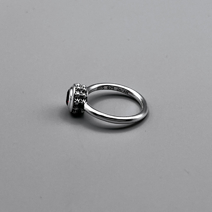 TRIPLE X STUDS SOLITAIRE BIRTHDAY 5mm STONE RING