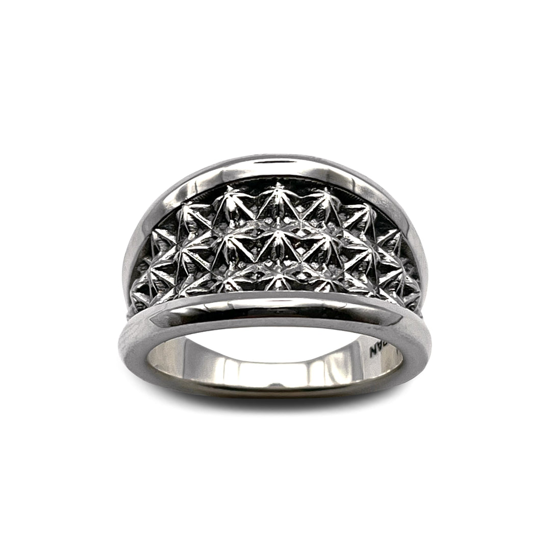 TRIPLE X STUDS V BAND RING