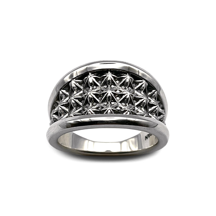 TRIPLE X STUDS V BAND RING