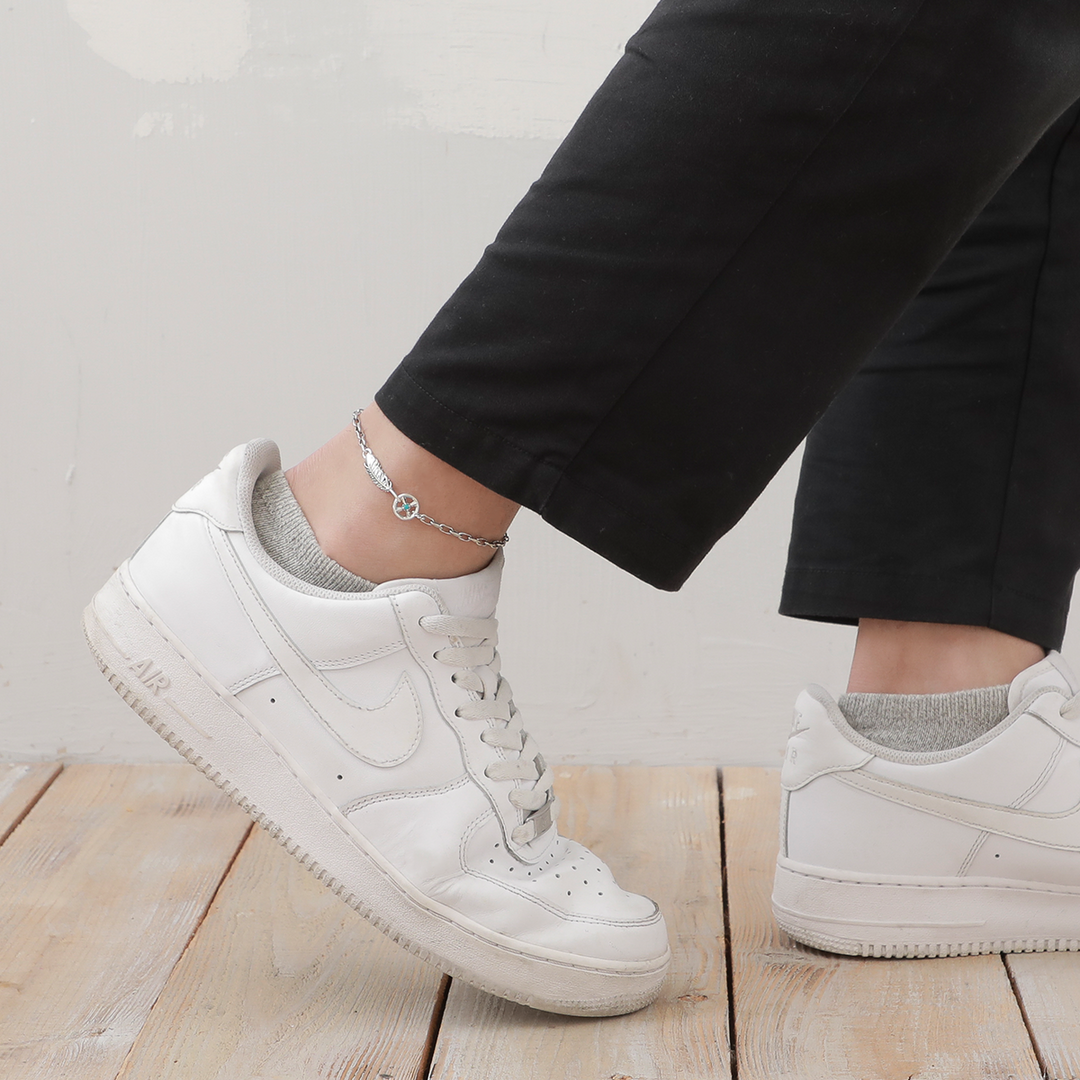 INTELLECTUAL FEATHER MEDISON WHEEL CHAIN ANKLET & BRACELET